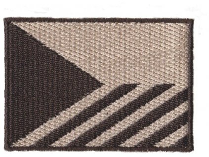 Nášivka vlajka Česká republika velká šikmé pruhy desert velcro A-17sz