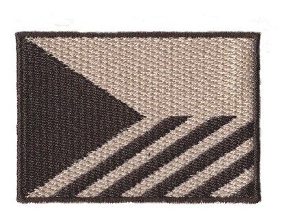 Nášivka vlajka Česká republika střední šikmé pruhy desert A-18sz