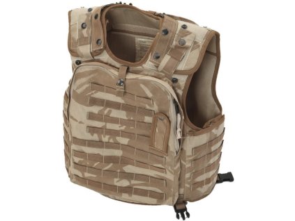 Taktická/neprůstřelná vesta (nosič plátů) OSPREY MK1 molle desert DPM Velká Británie