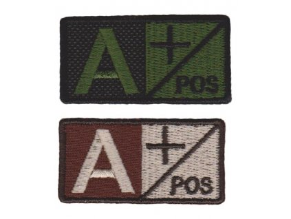 Označení krevní skupiny A+ velcro suchý zip
