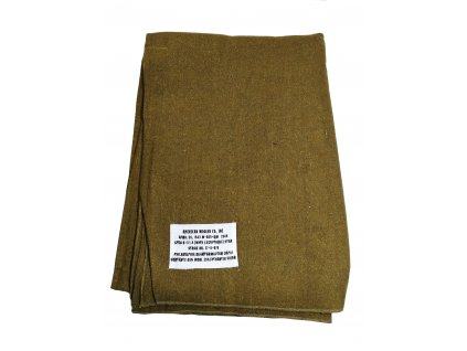 Deka US ARMY vlněná 230 x160cm khaki 65% vlna Repro