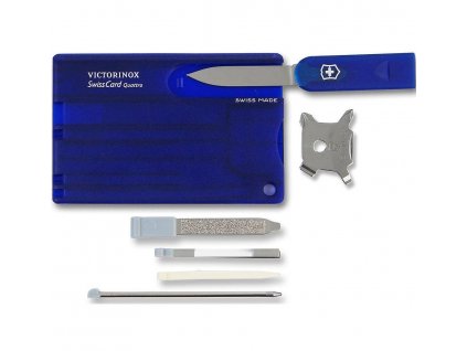 Victorinox SwissCard Quattro multifunkční karta modrá 0.7222.T2