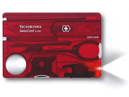 Victorinox SwissCard Lite multifunkční karta na přežití červená