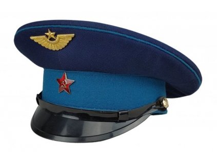 Brigadýrka Rusko tmavě modrá modrý lem plastový podbradník