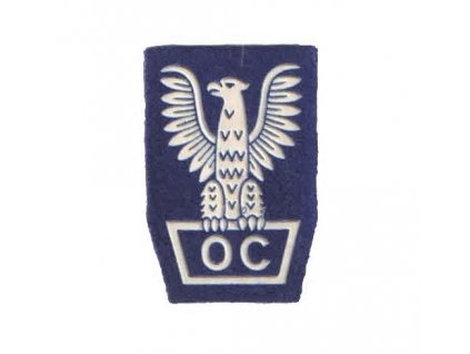 Nášivka čepicová civilní obrany orel Polsko OC Obrona Cywilna PRL 1973-1989