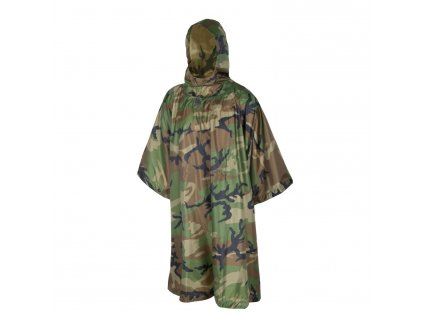 Pončo (poncho) US ripstop woodland Helikon