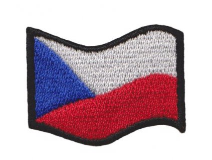 Nášivka vlajka Česká republika vlající barevná A-30