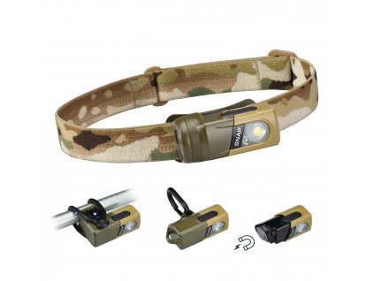 Modulární čelová svítilna (čelovka) Princeton Tec Snap RGB  Multicam 300 Lumens