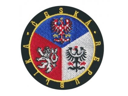Nášivka barevný znak Česká republika kruh A-56