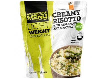 Adventure Menu Krémové rizoto s chřestem a brokolicí (hotová strava) VEGAN 600g velká porce LIGHTWEIGHT