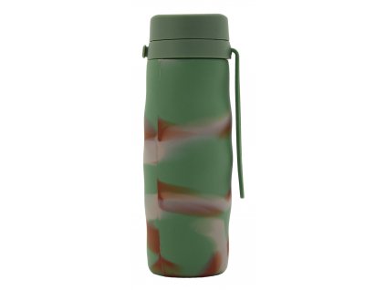 Maskovací silikonová láhev ARMY 550ml skládací Cattara