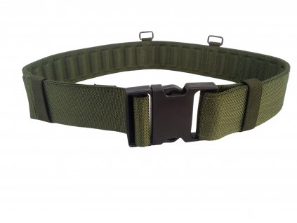 Opasek popruhový PLCE Webbing Waist Belt OD IRR Velká Británie originál použitý