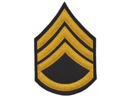 Nášivka hodnost US Staff Sergeant - štábní seržant - barevná E-28