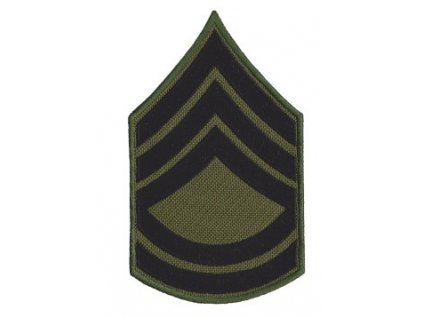 Nášivka hodnost US First Class Sergeant- seržant první třídy bojová polní E-33
