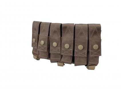 Pouzdro na 6 nábojů 40mm do granátometu k NPP-06 (74811) vz.95  desert AČR originál