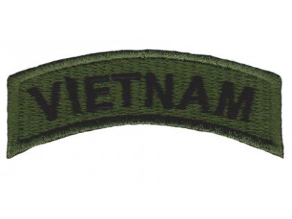 Nášivka VIETNAM nápis oliv E-53