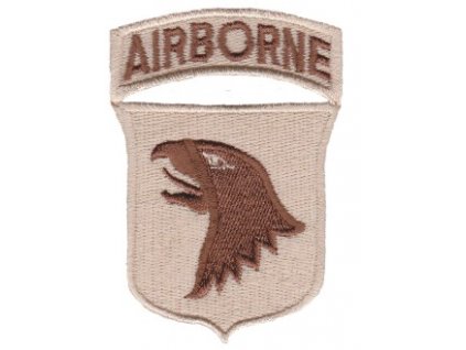 Nášivka AIRBORNE 101. výsadková divize desert E-39