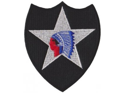 Nášivka Indián 2nd. Infantry Division barevná E-5