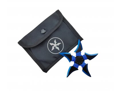 Vrhací (házecí) hvězdice Ninja 5 Shuriken Paracord Blue