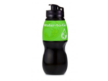 Water-to-Go filtrační láhev 75cl černá-světle zelená (láhev s filtrem 3v1)