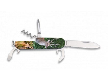 Kapesní zavírací nůž multifunkční Jelen 3D Albainox 11127