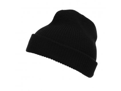 Kulich pletená zimní čepice 100% vlna hrubý úplet černý Fostex® Watchcap Wool Black