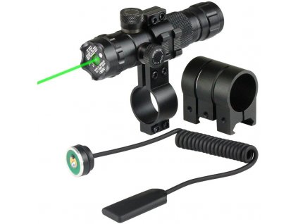 Laserový zaměřovač Armed forces green s dálkovým spínačem na lištu 22mm