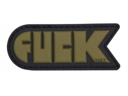 Nášivka Fuck 3D PVC velcro Green