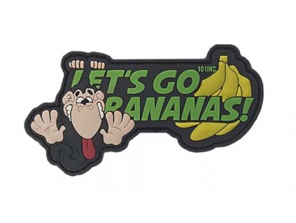 Nášivka Jdeme na banány Let's go bananas 3D PVC velcro