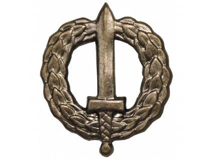 Odznak rozlišovací vševojskový meč s okružím ČSLA mořený