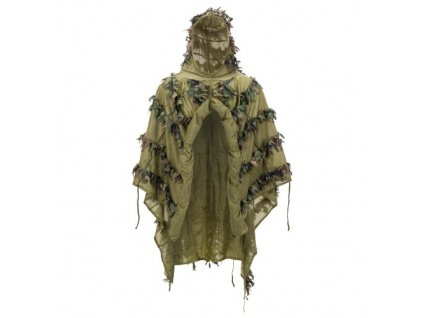 Pončo maskovací hejkal LEAF GHILLIE PONCHO® US Woodland Helikon PO-LFH-PO-03