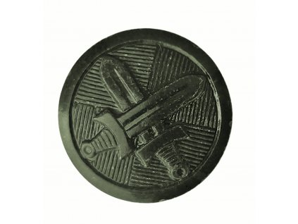 Knoflík ČSLA stejnokrojový velký zelený plastový 21mm originál