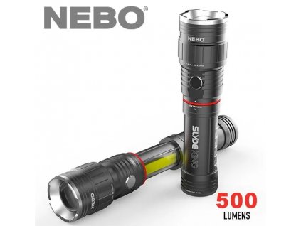 Ruční dobíjecí svítilna NEBO SLYDE KING ™ 500 lumenů 4x ZOOM