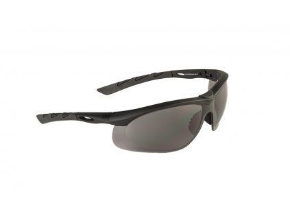 Brýle lehké ochranné s pogumovanými stranicemi Lancer Swiss Eye® kouřové/černé