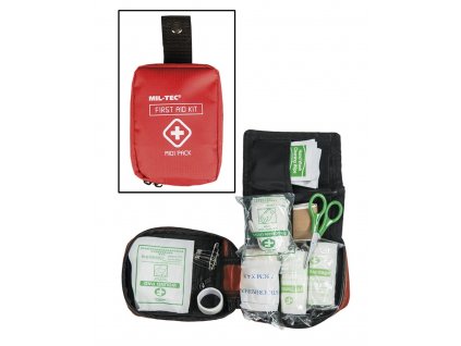 Lékárnička střední Midi Pack FIRST AID KIT Mil-Tec® červená