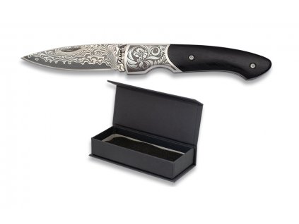 Nůž zavírací Damascus Wood/Black Albainox 18424