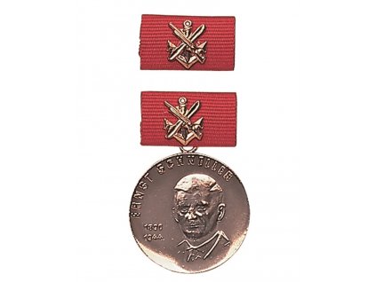 Medaile vyznamenání Ernst Schneller 1890-1944 GST DDR NVA bronz originál