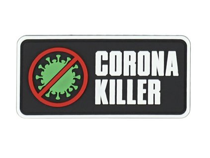Nášivka CORONA KILLER 3D PVC Velcro