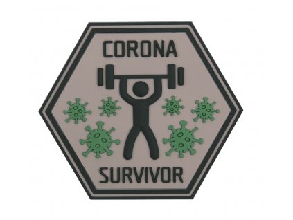 Nášivka CORONA SURVIVOR 3D PVC Velcro