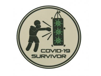 Nášivka COVID-19 SURVIVOR 3D PVC Velcro