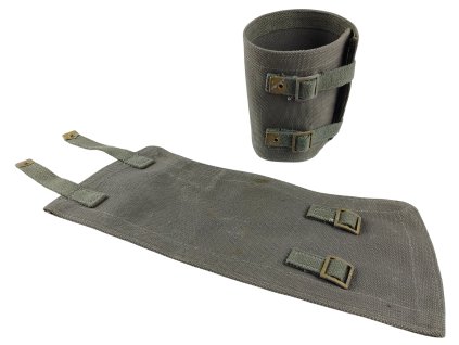 Chrániče kotníků plátěné spinky bavlněné kamaše šedé Dánsko originál