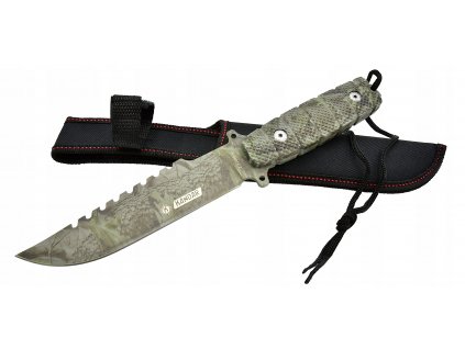 Taktický útočný nůž  Kandar N-205 full tang maskovaný s pouzdrem