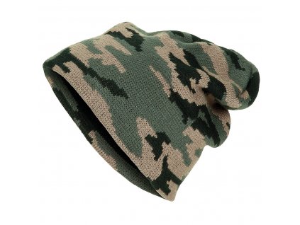 Kulich jemně pletený lesní maskování Woodland Camo MFH® 10931T