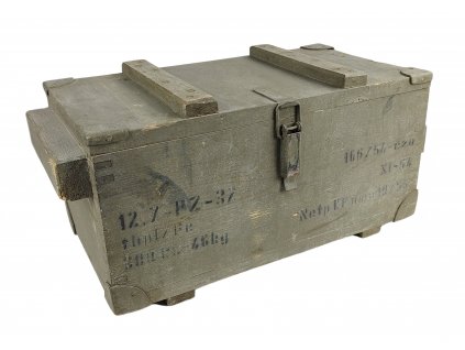 Bedna muniční dřevěná od průbojných zápalných nábojů 12,7 PZ - 32 originál