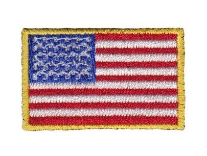 Nášivka vlajka USA barevná malá velcro C-23sz suchý zip
