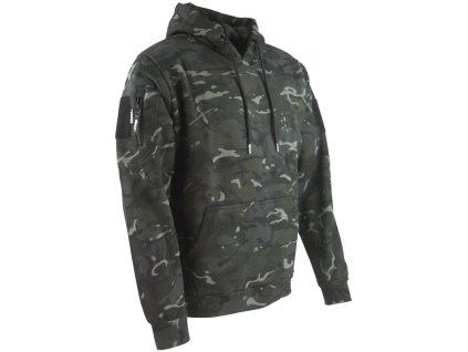 Taktická mikina s kapucí BTP Black MultiCam Velcro Kombat® Tactical