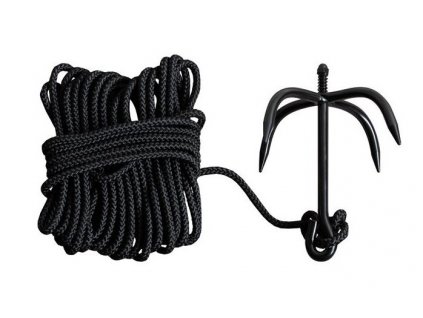 Vrhací ocelová kotva s lanem skládací Ninja Grappling Hook & Rope Kombat® Tactical