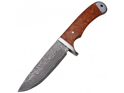 Lovecký nůž z damaškové oceli a rukojetí z červeného kdoulového dřeva Damascus Fulltang FoX® Outdoor