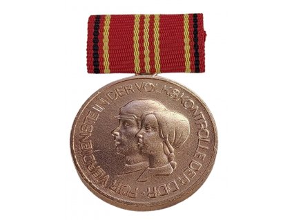Medaile bronzová Za zásluhy o lidovou kontrolu Německé demokratické republiky NDR originál