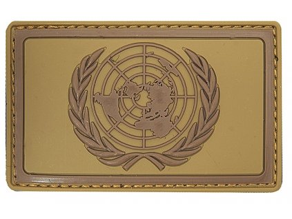 Nášivka Organizace spojených národů OSN United Nations UNPROFOR UN 3D PVC Brown Velcro hnědá